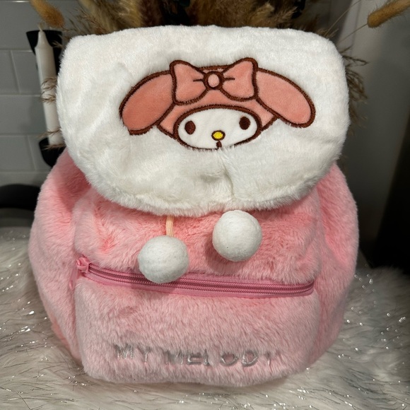 🎉Brand New🎉 My Melody Faux Fur Backpack - Picture 4 of 8